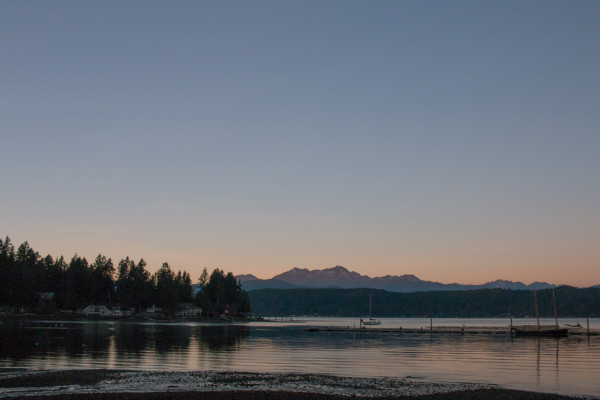 Looking out over the canal at Alderbrook.