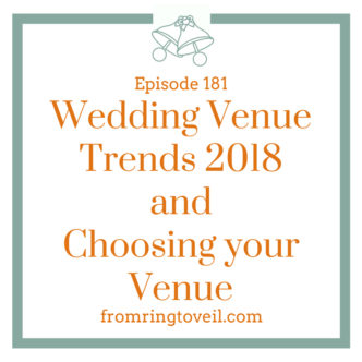 Wedding Venue Trends 2018 and Choosing your Venue, wedding planning, podcast